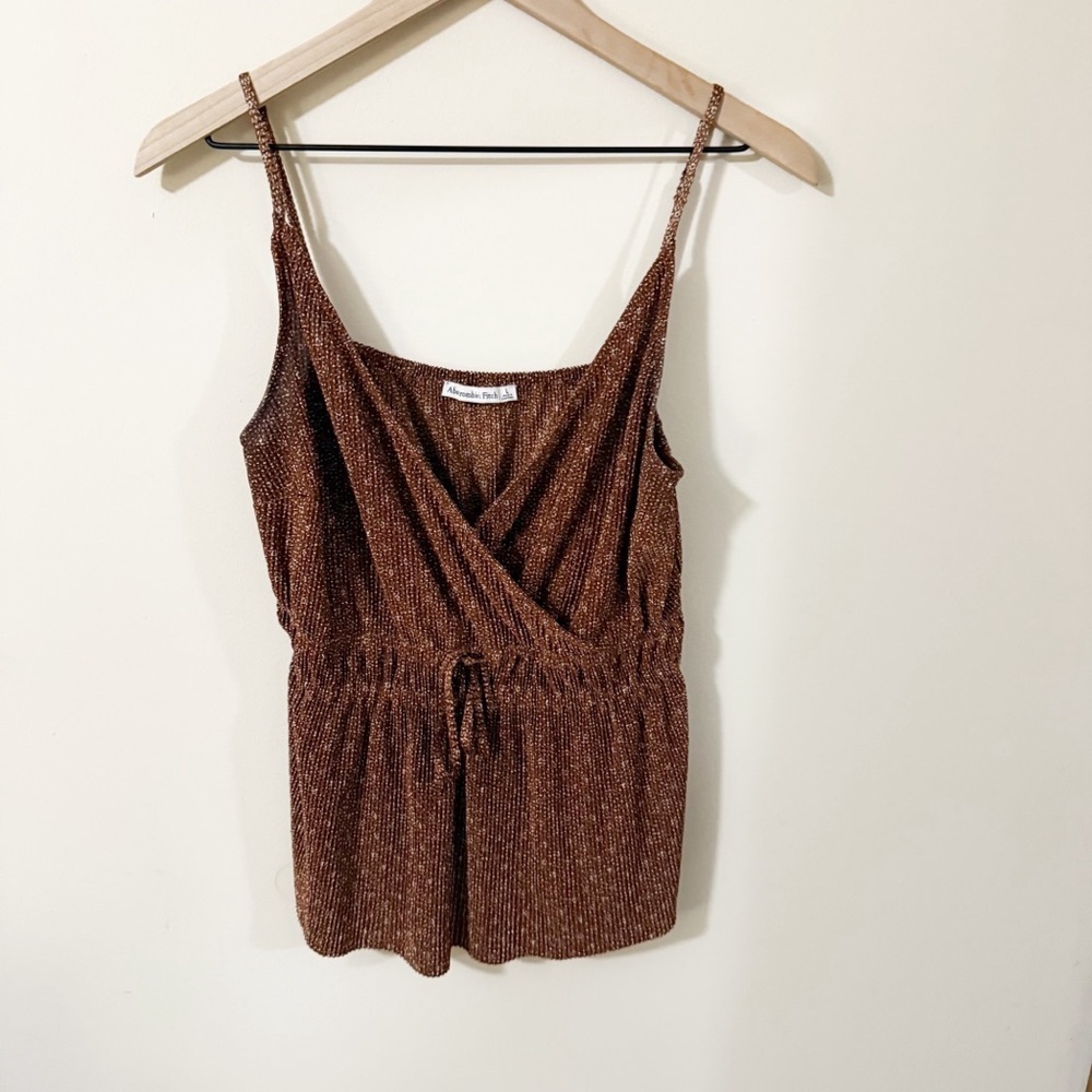 Abercrombie & Fitch Brown Sleeveless Tank Flowy Size Large Summer Vacation